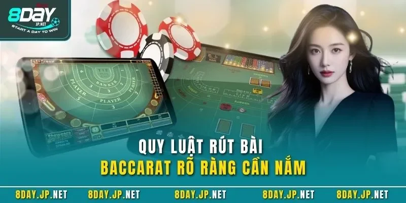 Quy luật rút bài Baccarat rõ ràng cần nắm