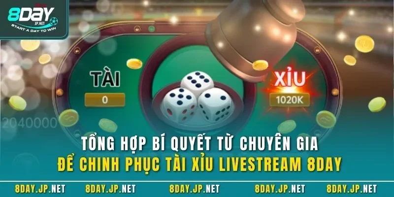 Tổng hợp bí quyết từ chuyên gia để chinh phục tài xỉu Livestream 8DAY